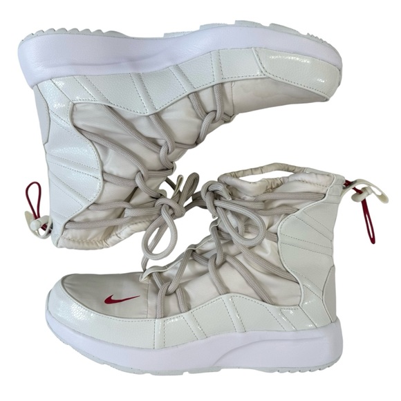 Nike Tanjun High Rise Sneakers in Phantom/Desert Sand/Gym Red Women's Size 8.5 - Picture 8 of 16